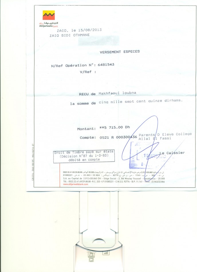 lettre remerciement 500 €