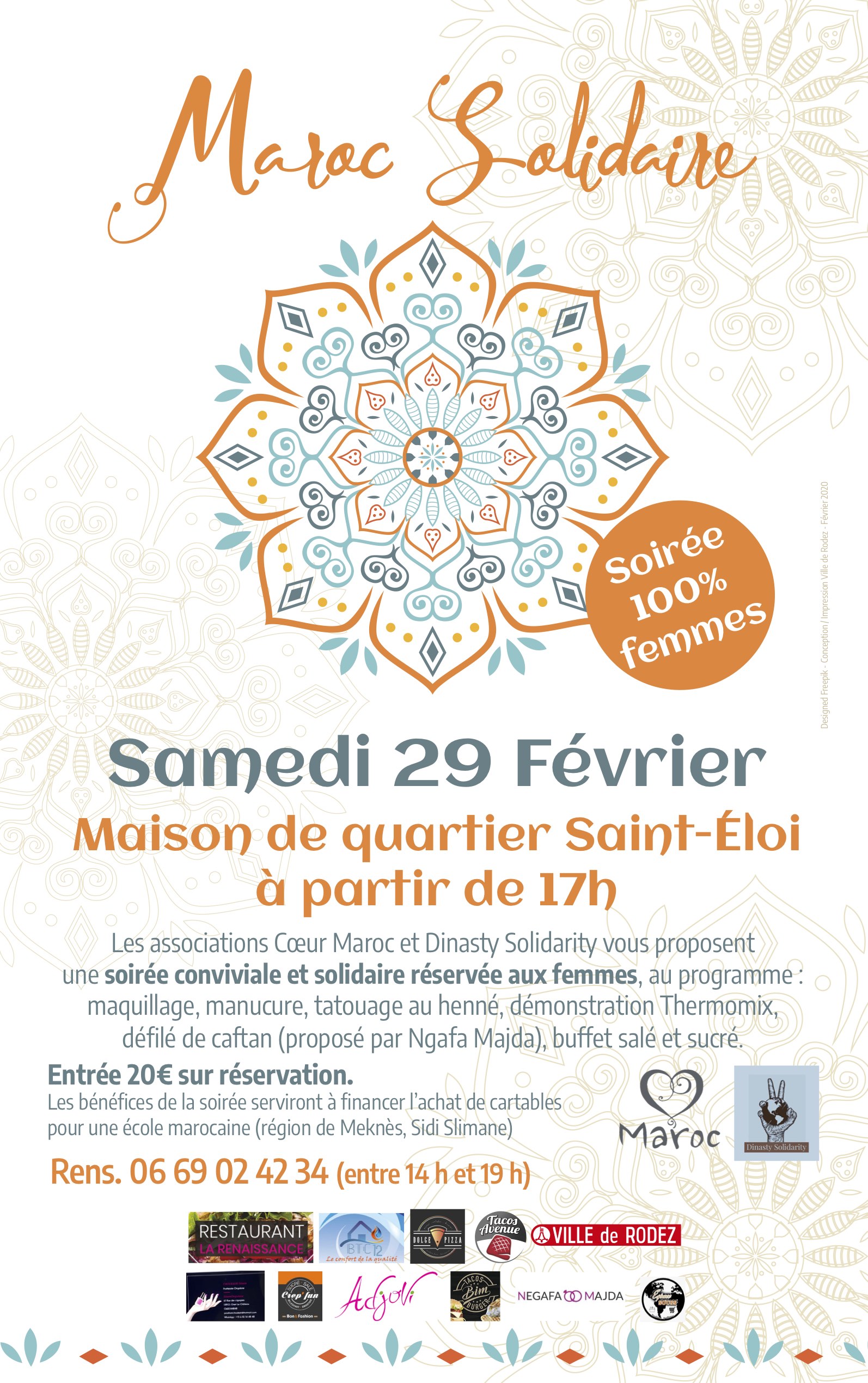 29 février 2020 à Rodez, Soirée solidaire au profit du projet du lycée La Martinière Monplaisir à Lyon